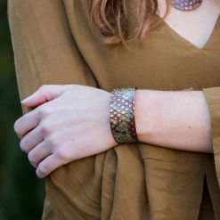 Anju Bracelet: Copper Patina Cuff Jewelry