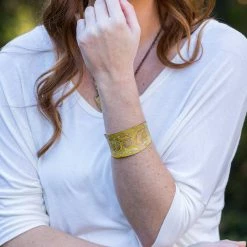 Anju Bracelet: Copper Patina Cuff Jewelry