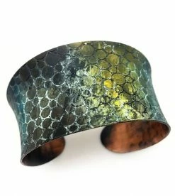 Anju Bracelet: Copper Patina Cuff Jewelry