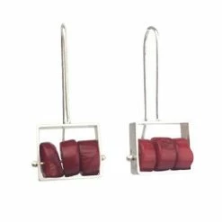 Jewelry Ashka Dymel Earrings: Coral Lapis