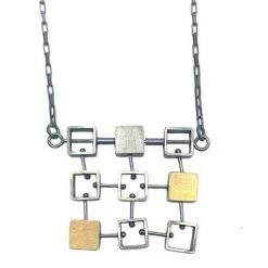 Ashka Dymel Necklace: Mini Squares Jewelry