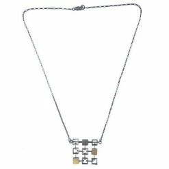 Ashka Dymel Necklace: Mini Squares Jewelry
