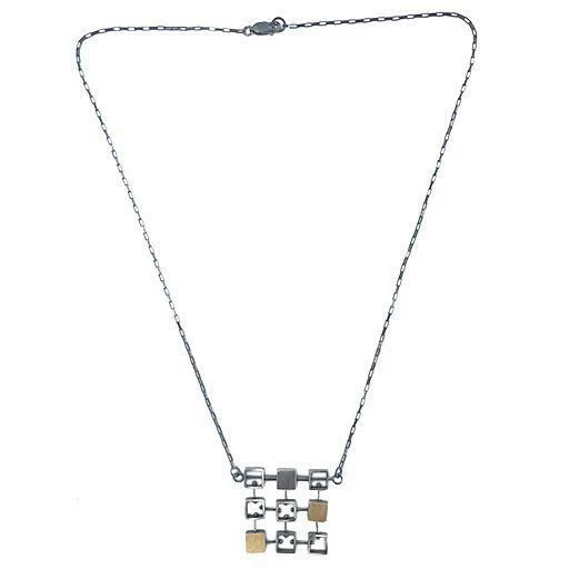 Ashka Dymel Necklace: Mini Squares Jewelry 3 Ashka Dymel Necklace: Mini Squares Jewelry