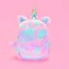 Bewaltz Bag: Plush Rainbow Unicorn Backpack 1 Bewaltz Bag: Plush Rainbow Unicorn Backpack