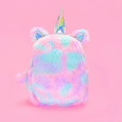 Bewaltz Bag: Plush Rainbow Unicorn Backpack