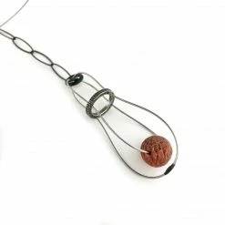 Boo Poulin Necklace: Lava Stone In Orbit Jewelry