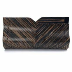 BowensBergeron Bag: Sophisticate Zebra Wood Clutch
