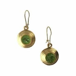 Chee-Me-No Earrings: Crushed Gemstone Dangles