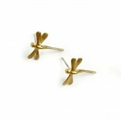Chee-Me-No Earrings: Dragonfly Post, Gold Jewelry
