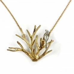 Chee-Me-No Necklace: Treetop, Gold Jewelry