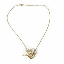 Chee-Me-No Necklace: Treetop, Gold Jewelry