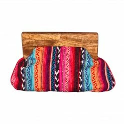 Chloe & Lex Bag: Clutch With Wooden Handle