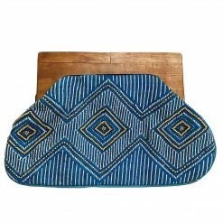 Chloe & Lex Bag: Clutch With Wooden Handle
