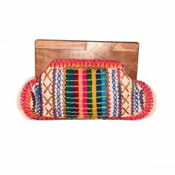 Chloe & Lex Bag: Clutch With Wooden Handle