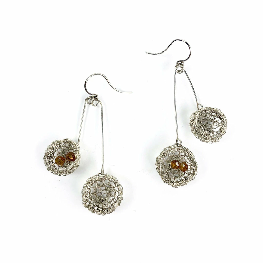 Cottler Fox Earrings: Double Basket Jewelry 3 Cottler Fox Earrings: Double Basket Jewelry