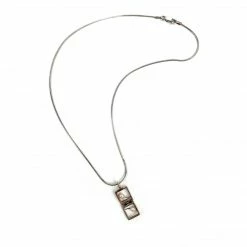 Donna D'Aquino Necklace: Double Squares & Pearls Jewelry