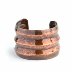 Jewelry Fair Anita Bracelet: Ribbed Copper Cuff