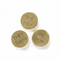 Jewelry Fair Anita Brooch: Pronoun Pins