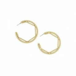 Jewelry Fair Anita Earrings: Inside Hex Hoops