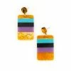 Jewelry Fair Anita Earrings: Mod Resin Color Block