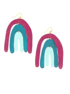 Fair Anita Earrings: Painted Rainbow Jewelry