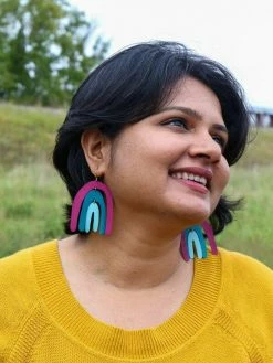 Fair Anita Earrings: Painted Rainbow Jewelry