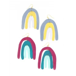 Fair Anita Earrings: Painted Rainbow Jewelry