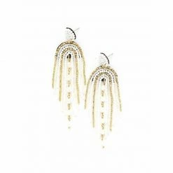 Fair Anita Earrings: Pearlescent Chandelier