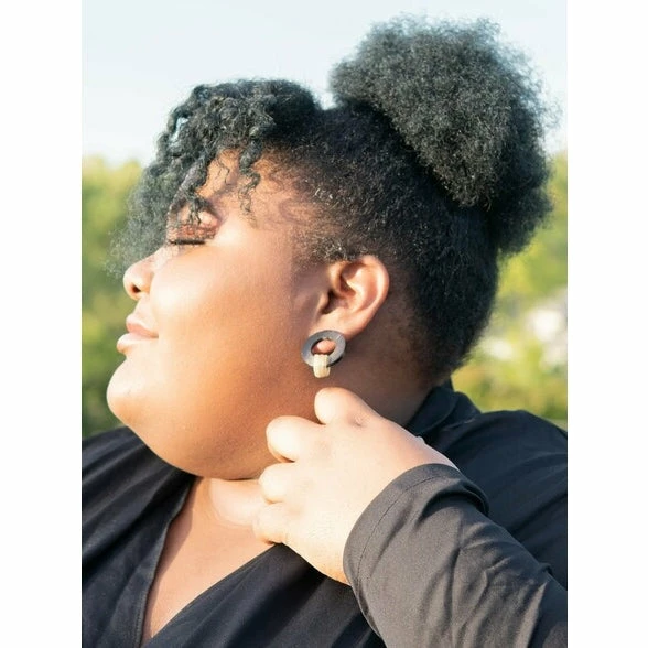 Fair Anita Earrings: Round Horn Stud Jewelry 4 Fair Anita Earrings: Round Horn Stud Jewelry