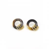 Fair Anita Earrings: Round Horn Stud Jewelry