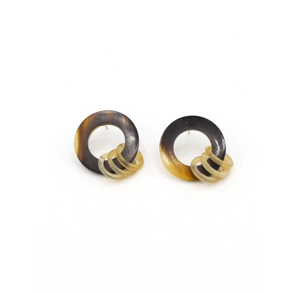 Fair Anita Earrings: Round Horn Stud Jewelry 3 Fair Anita Earrings: Round Horn Stud Jewelry