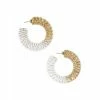 Fair Anita Earrings: Woven Metallic Hoops