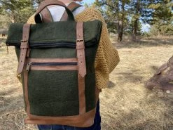 Bags Fibres Of Life Bag: Felt/Leather Backpack