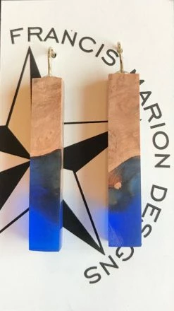 Francis Marion Designs Jewelry Francis Marion Wood & Resin Earrings