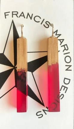 Francis Marion Designs Jewelry Francis Marion Wood & Resin Earrings 14 Francis Marion Designs Jewelry Francis Marion Wood & Resin Earrings