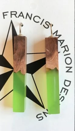 Francis Marion Designs Jewelry Francis Marion Wood & Resin Earrings 16 Francis Marion Designs Jewelry Francis Marion Wood & Resin Earrings
