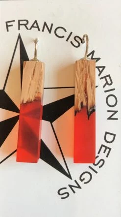 Francis Marion Designs Jewelry Francis Marion Wood & Resin Earrings 18 Francis Marion Designs Jewelry Francis Marion Wood & Resin Earrings