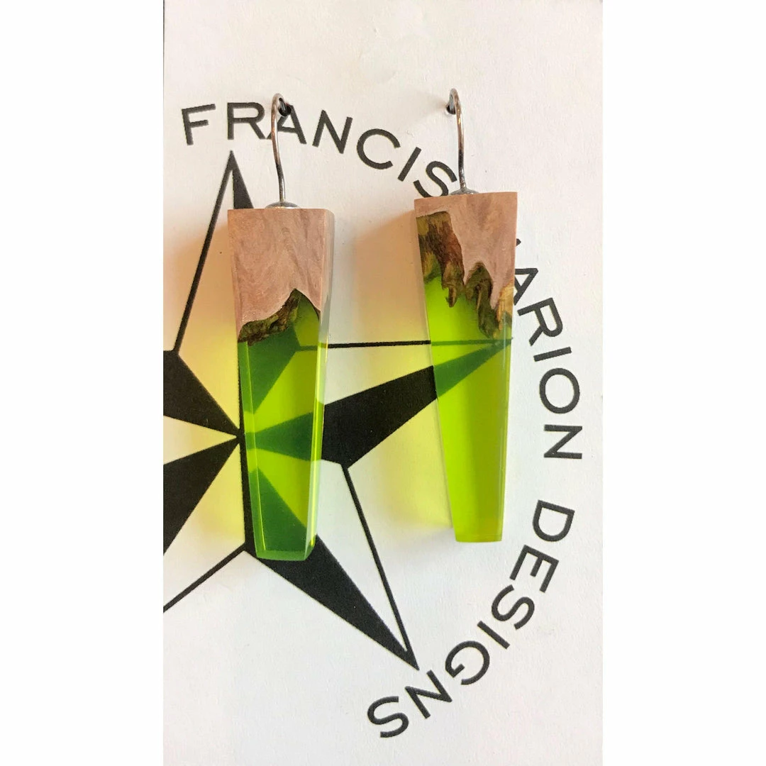 Francis Marion Designs Jewelry Francis Marion Wood & Resin Earrings 3 Francis Marion Designs Jewelry Francis Marion Wood & Resin Earrings