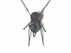 Gabrielle Gould Necklace: Dappled Lemon Beetle W/Worm Jewelry
