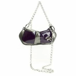 Heather Hambrecht Patent Clutchlette: Aubergine