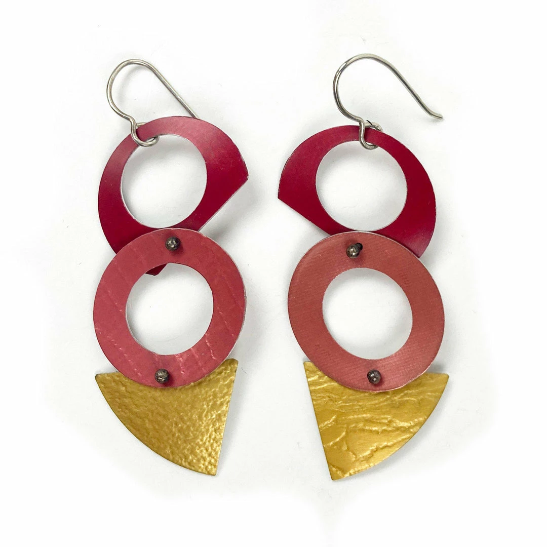 Hsu Studios Aluminum 815 Dangles: Red 3 Hsu Studios Aluminum 815 Dangles: Red