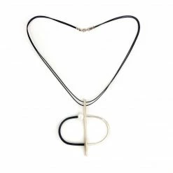 Inteplei Necklace: B & W Oval W/Pearl Jewelry
