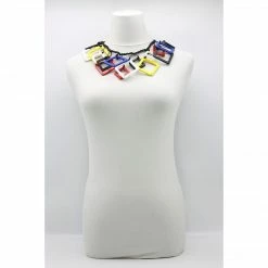 Jewelry Jianhui London Necklace: Geometric Mondrian