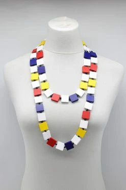 Jianhui London Necklace: Mondrian Mixed Squares