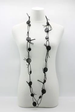 Jianhui London Jianhui Necklace: Double Squares And Coins Collections