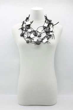 Jianhui London Jianhui Necklace: Double Squares And Coins Collections