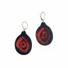 Jewelry Julie Shaw Circle Earrings: Black/Red