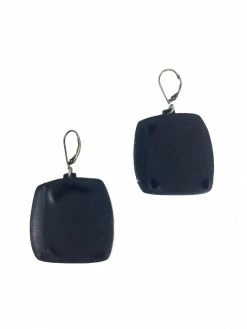 Julie Shaw Square Earrings: White/Black