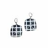 Julie Shaw Square Earrings: White/Black 2 Julie Shaw Square Earrings: White/Black