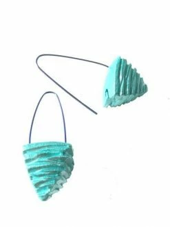 Keith Lewis Earrings: Carved Pyramid Dangles